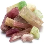 KALIFANO Tourmaline Bundle with Calming and Purification Energy - Rare Brazilian Watermelon Rubellite Turmalina Reiki Healing Crystal