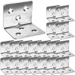 80Pcs Stainless Steel Angle Brackets,1.2” x 1.2” x 1.5” Wide Small Corner Brace for Joining Furniture, Heavy Duty 90 Degree L Shape Corner Bracket, Right Angle Bracket for Wood Cabinets Furniture