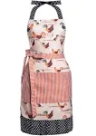 Lovely Flower Pattern Retro Aprons With Large Pockets for Women Girls Cooking...