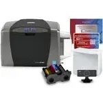 Fargo DTC1250e Single Sided ID Card Printer & Complete Supplies Package with Bronze Edition Bodno Software