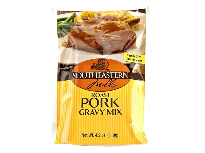 Southeastern Mills Roast Chicken, Roast Pork or Classic Brown Gravy Mix (Roast Pork, 4 Packets)