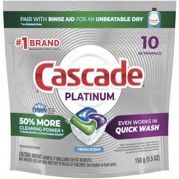 Cascade Dishwasher Detergent Platinum