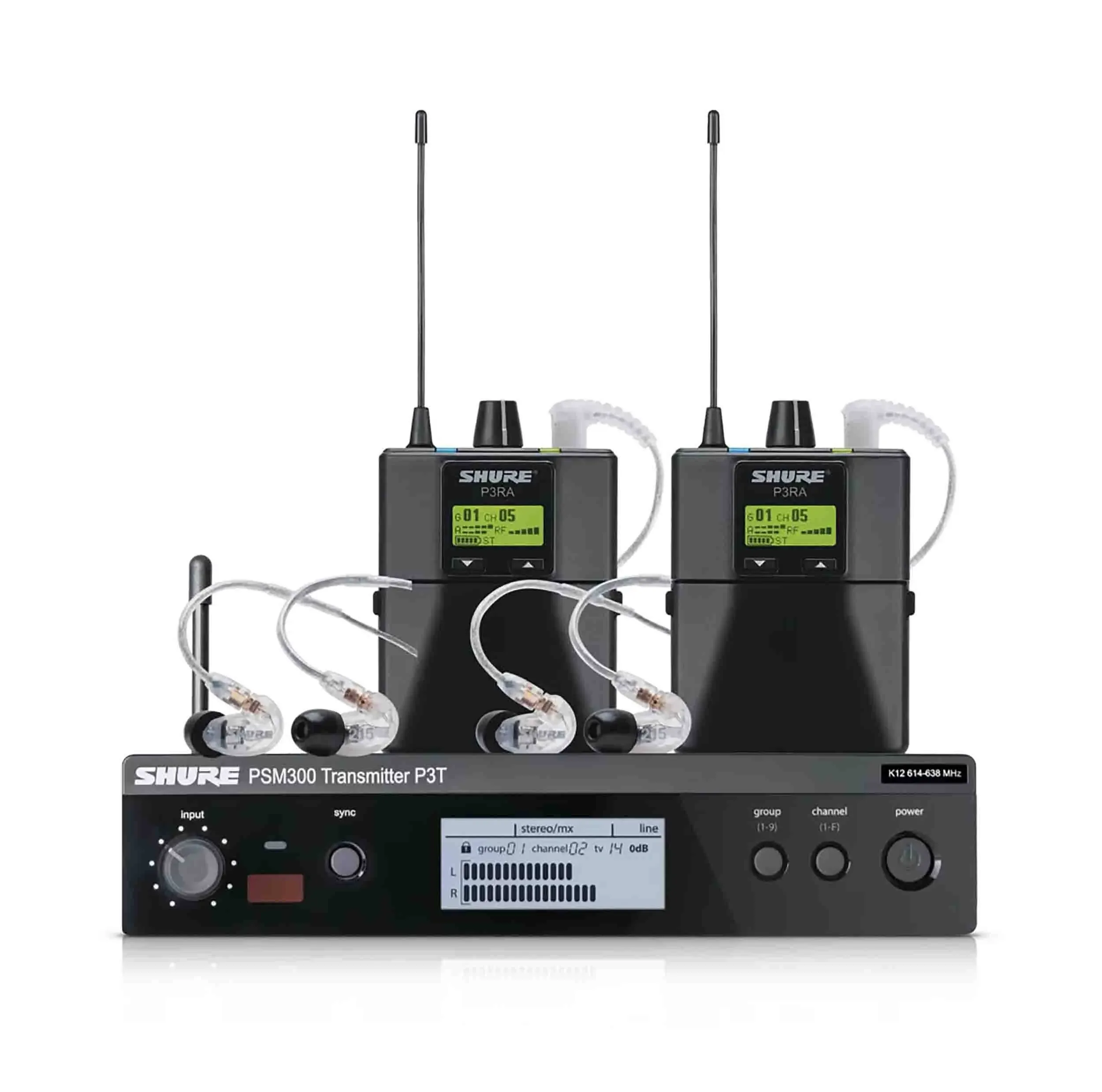 Shure PSM300 Twin Pack Pro P3TRA215TWP Wireless In-Ear Monitor System - J13 Band