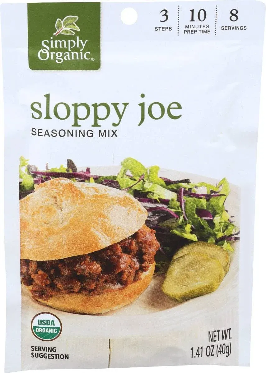 Simply Organic Seasoning Mix, Sloppy Joe - 1.41 oz