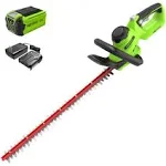 Greenworks 24 in. 40-Volt Hedge Trimmer with 2Ah USB Battery and Charger