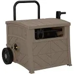 Suncast 150 ft. Free Standing Hideaway Brown Hose Reel