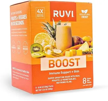 Ruvi Immune Boosting Smoothies | Fruit and Vegetable Drink Mix | Freeze-Dried ...