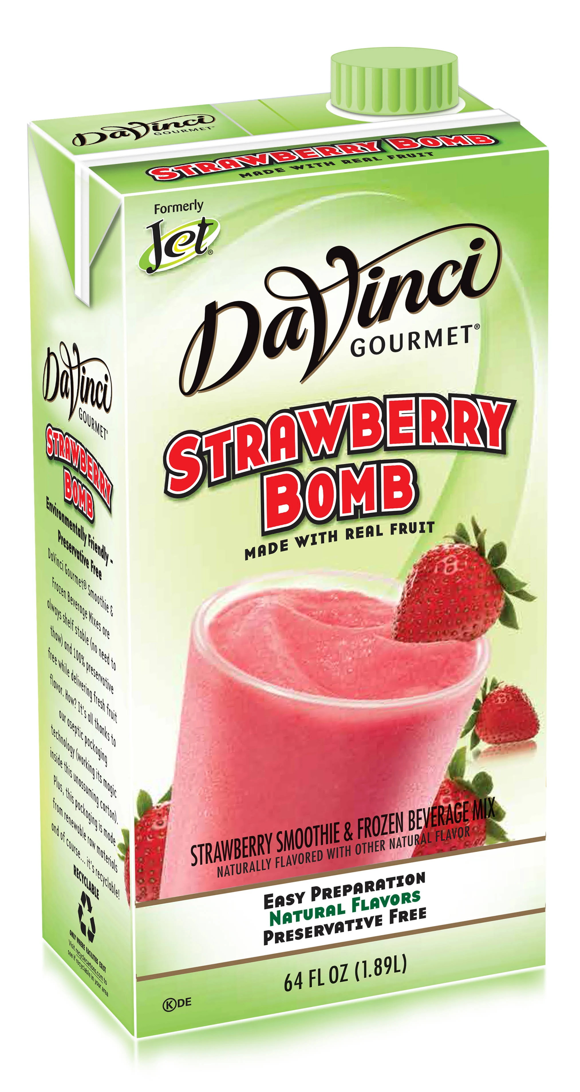 DaVinci Gourmet Strawberry Bomb Smoothie, 64 Fluid Ounce (Pack of 6)