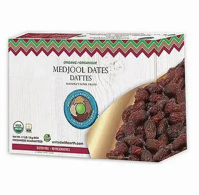 United with Earth Organic Medjool Dates - 11lb Non-GMO, Gluten-Free, Vegan, Paleo, Certified Organic