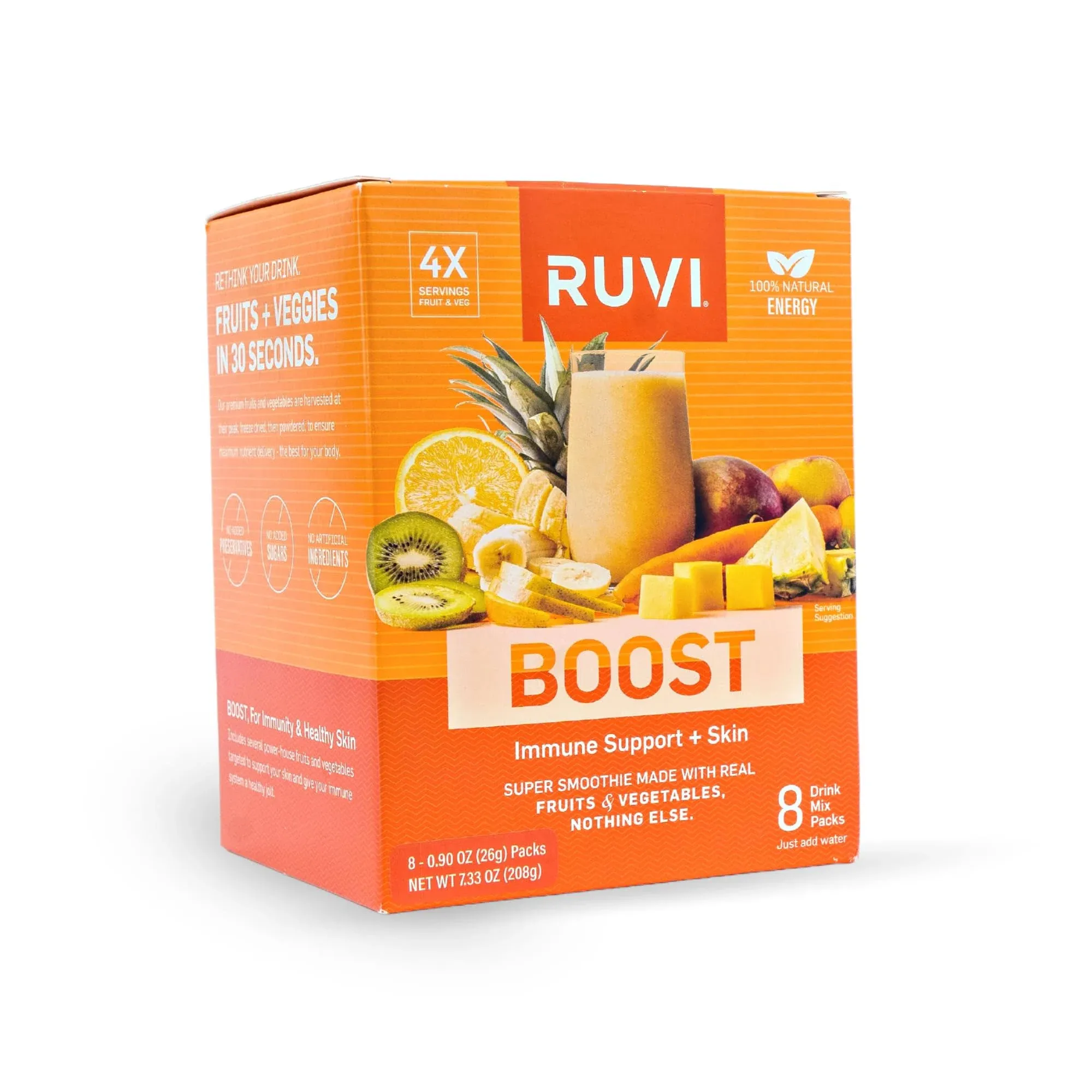 Ruvi Immune Boosting Smoothies | Fruit and Vegetable Drink Mix | Freeze-Dried ...