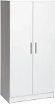 Prepac Elite 2 Door Wardrobe Cabinet, White