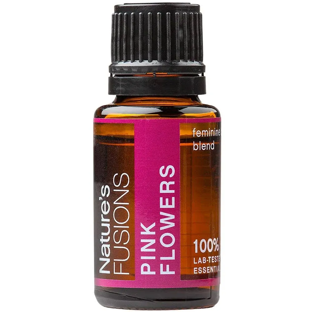 Nature's Fusions Pink Flowers, 100% Pure and Natural Essential Oil Blend for Aromatherapy and Topical Use, 5 Fl Oz (Pack of 1) (15 mL)