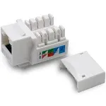 (10-Pack) Cat6 Keystone Jack - UL Listed - Ethernet Wall Jack - Wall Cat6 -