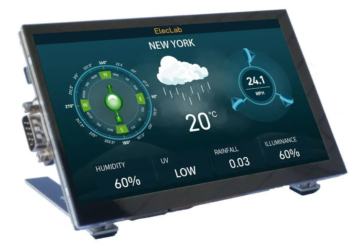 ElecLab Raspberry Pi Touchscreen Monitor 7 Inch DSI Capacitive LCD Display... 