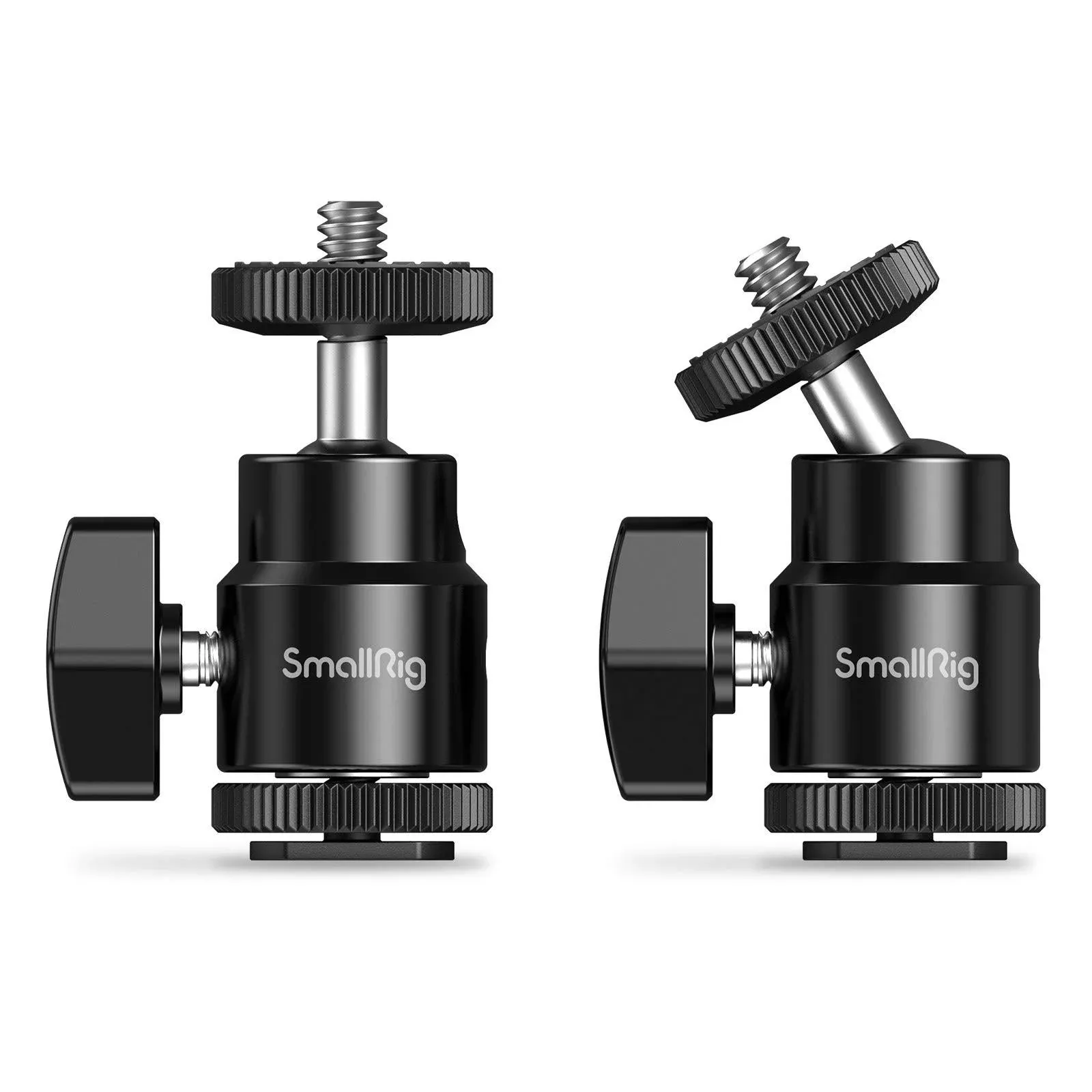 SmallRig 1/4" Camera Hot Shoe Mount with Additional 1/4" Screw, 2-Pack