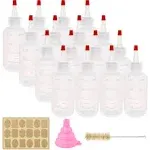 Cucumi 16pcs 4oz Plastic Squeeze Bottles