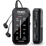 Pocket Radio Mini AM FM Stereo Radio Portable Battery Operated Radio, Includes H