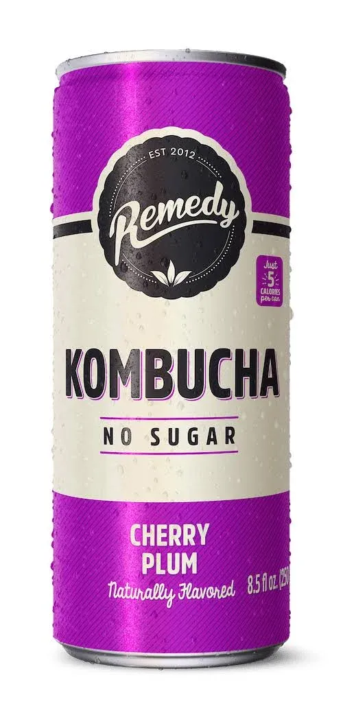 Liquid Remedy Cherry Plum Kombucha - 24-Pack