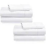 California Design den 2-Pack Twin Cotton Sheets Sets - 400 Thread Count 100% Cotton Sateen - Extra Soft, Breathable & Cooling Sheets, Wrinkle