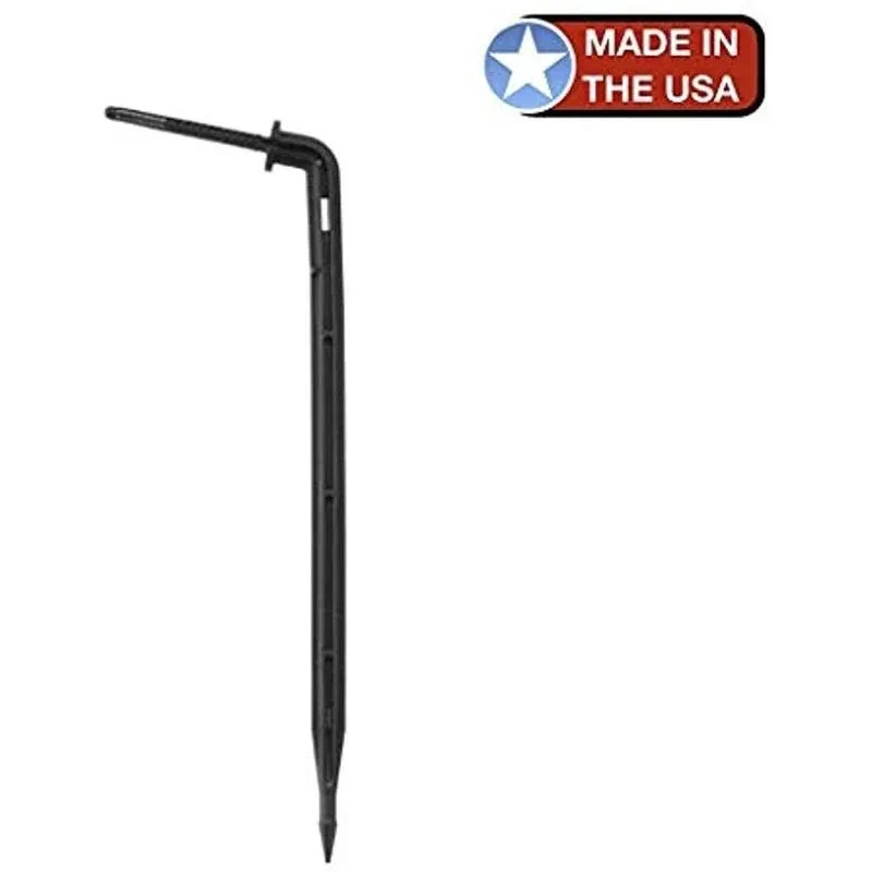 Angled Drip Emitter Stakes for Irrigation, Greenhouse, Garden, and Hydroponics Growing (Flow Regulating Drip Stake)