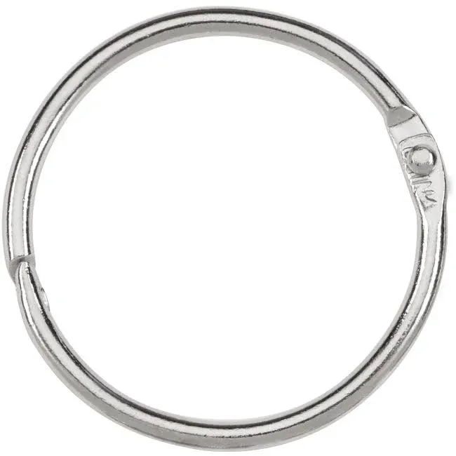 ACCO Loose Leaf Binder Rings, 1-1/2", Silver, 100 Rings/Box (72204)