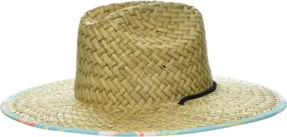 Quiksilver Men's Outsider Lifeguard Wide Brim Beach Sun Straw Hat