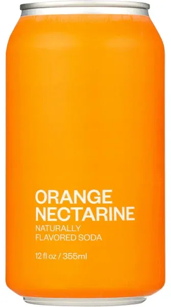 United Sodas of America, Orange Nectarine Naturally Flavored Soda, 12 fl oz (Pack ...