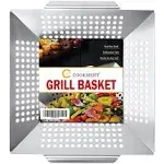 Stainless Steel Grilling Basket for Indoor and Outdoor Use, Heavy Duty Vegetable