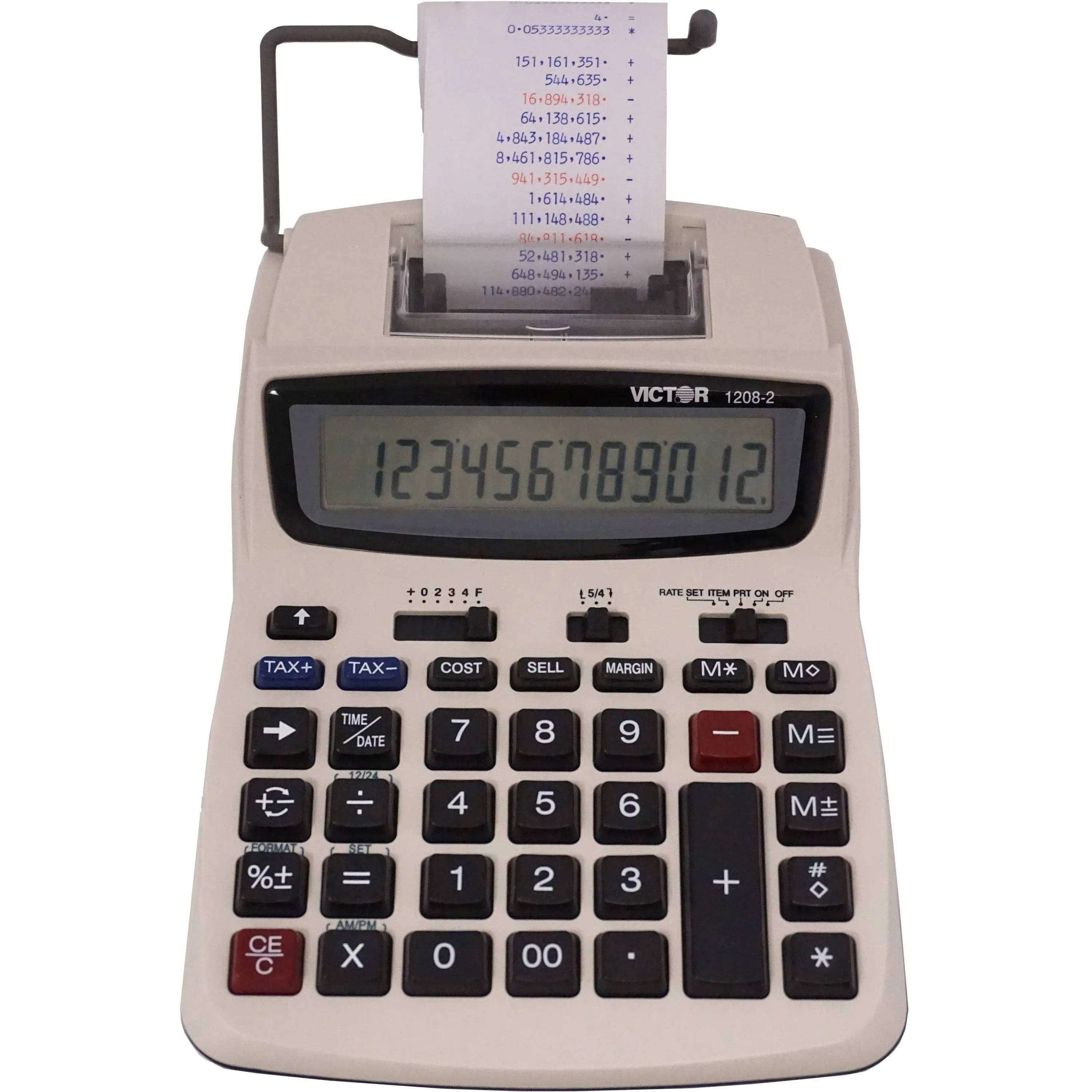 Victor 1208-2 Two-Color Compact Printing Calculator