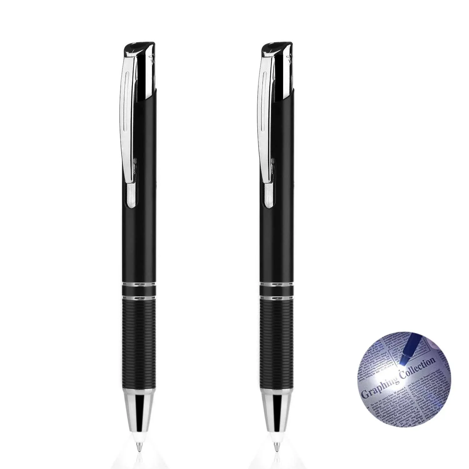 Penyeah Pen with Light, Light Flashlight, 2 Count (Pack of 1), White 