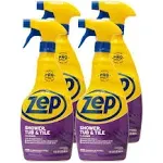 Zep Foaming Shower Tub and Tile Cleaner - 32 oz (Case of 4) - ZUSTT32PF - Acidic Scrub Free Formula Penetrates Soap Scum and Hard Water Deposits