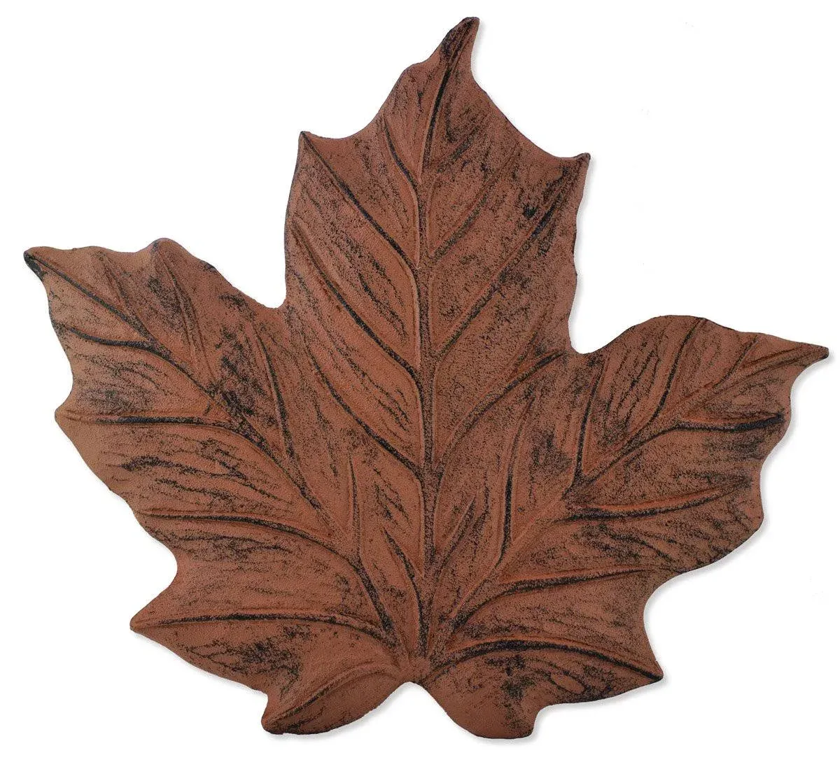 Sunset Vista Designs Wilderness Wonders Cast Iron Maple Leaf Stepping Stone, 11-1/2 by 12-Inch Brown