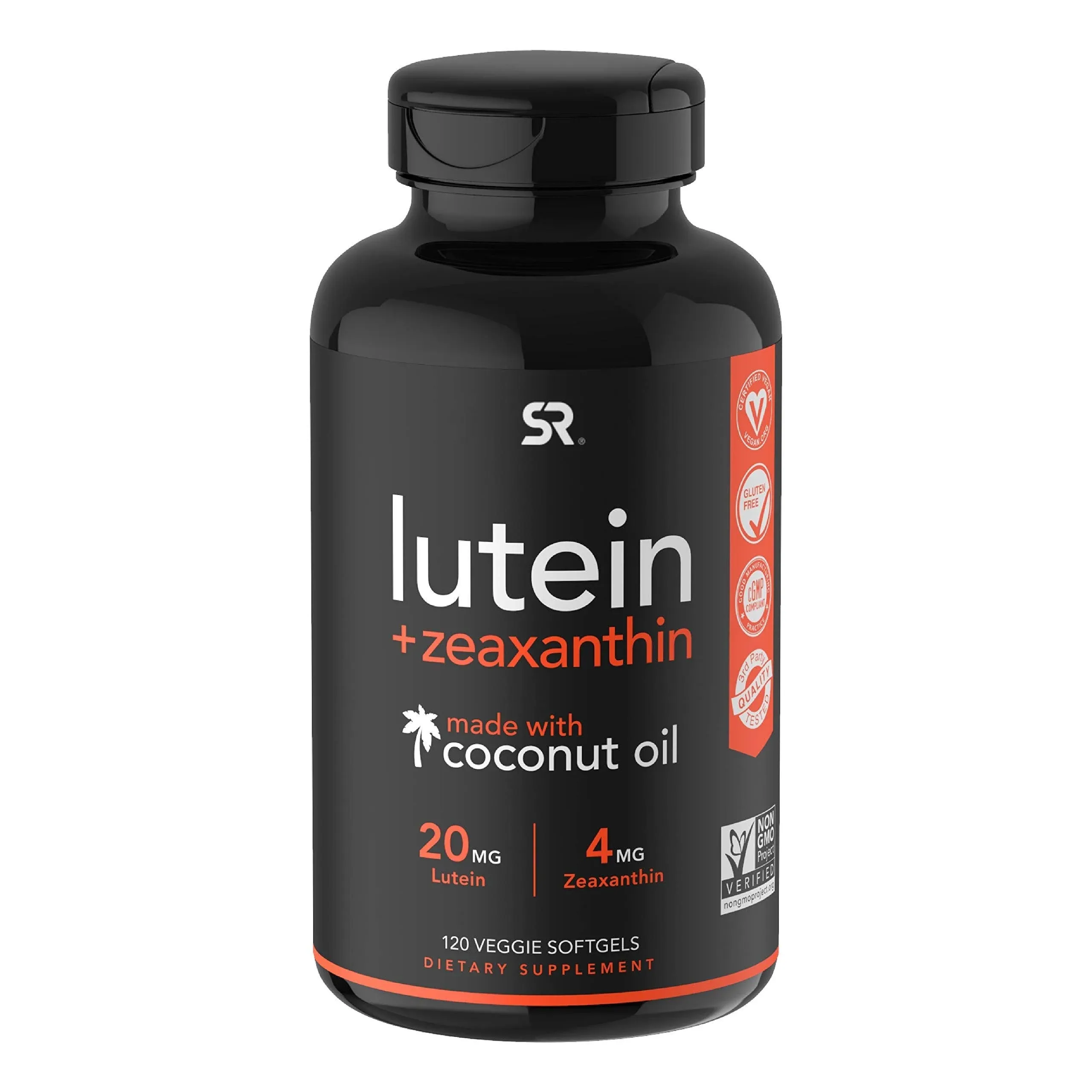 Sports Research, Lutein + Zeaxanthin with Coconut Oil, 120 Veggie Softgels