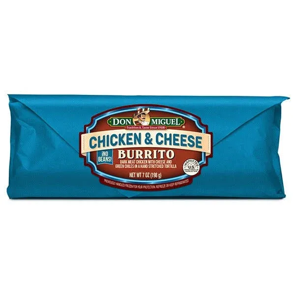 Don Miguel Chicken and Cheese Burrito, 7 ounce -- 12 per case