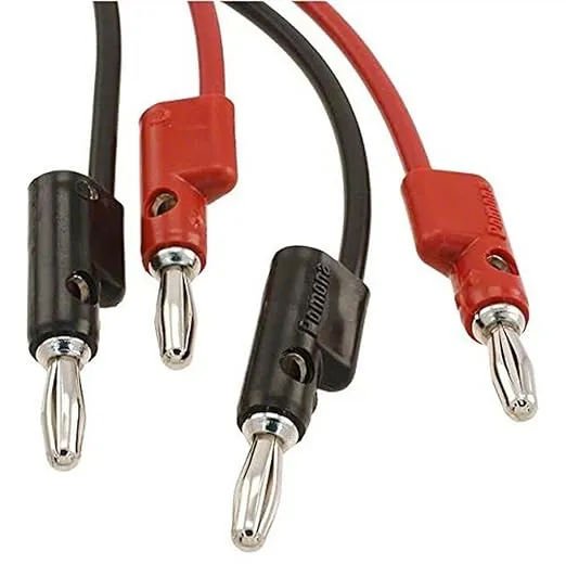 2 Pcs Pomona B-36-02 Banana Plug Patch Cord Red