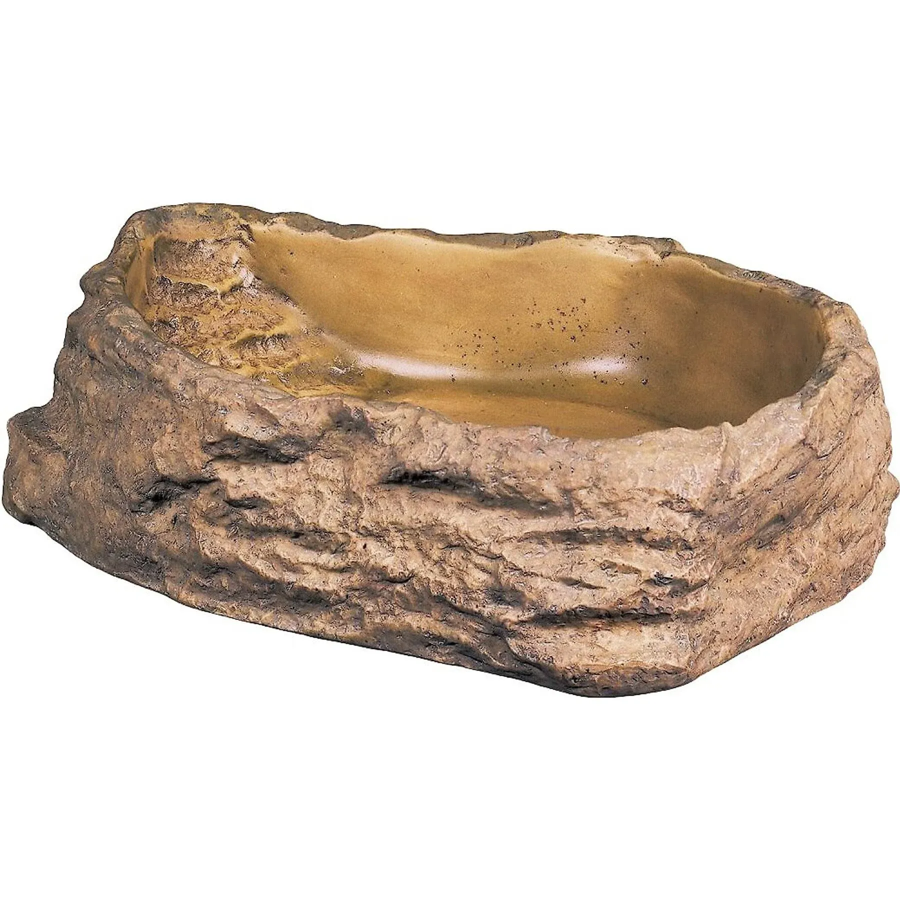 Exo-Terra Granite Rock Reptile Water Dish (Large - 8.25&#034;L x 6.5&#034;W x 2.25&#034;H)