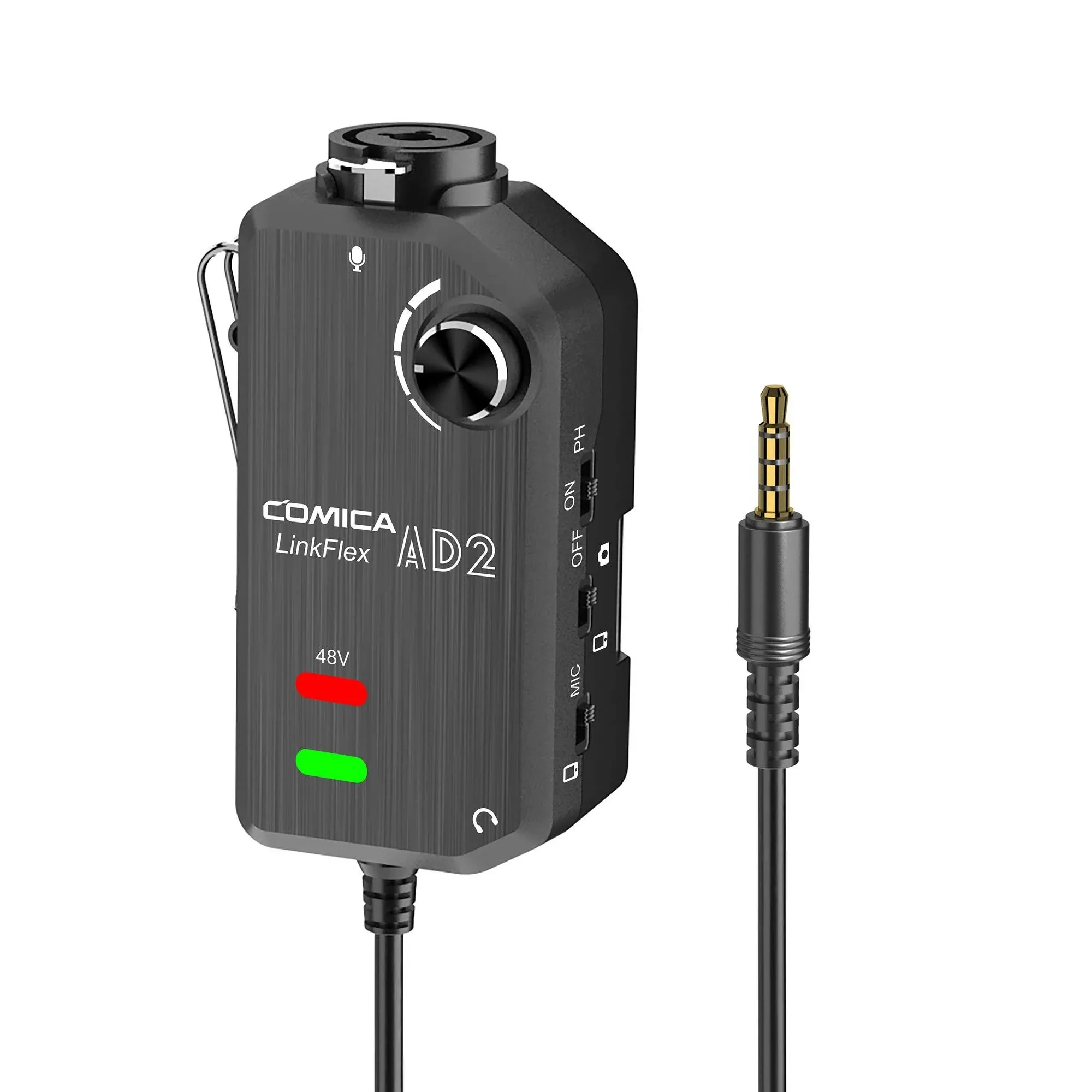 Comica Audio LINKFLEX AD2 Single-Channel Mic and Guitar Interface for Smartphones and Cameras