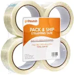 goStaunch Strapping Tape (1.88" x 30yds, Pack of 4) Filament Tape Rolls - 5.5mil Fiberglass Tape - Reinforced Packing Tape - Synthetic Pet Adhesive