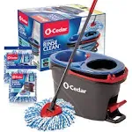 O-Cedar EasyWring RinseClean Microfiber Spin Mop & Bucket Floor Cleaning System with 2 Extra Refills