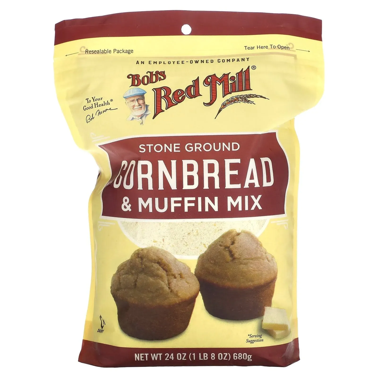 Bob's Red Mill Cornbread & Muffin Mix, Stone Ground - 24 oz