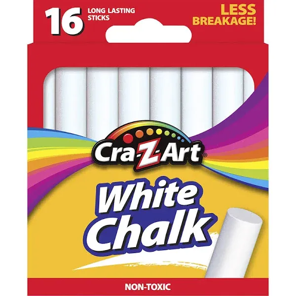 Cra-Z-Art School Chalk White 16/Box (10800-48)