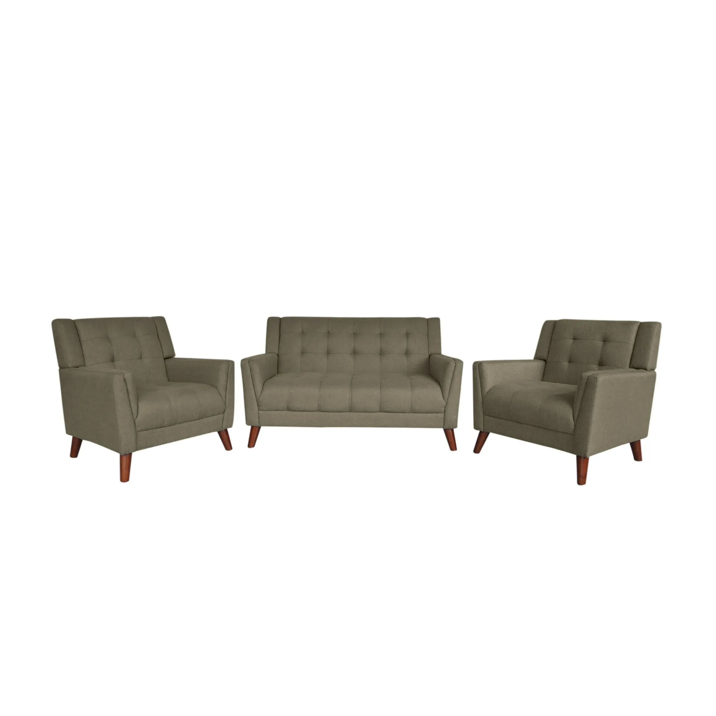 Christopher Knight Home Evelyn Mid Century Modern Fabric Arm Chair and Loveseat Set