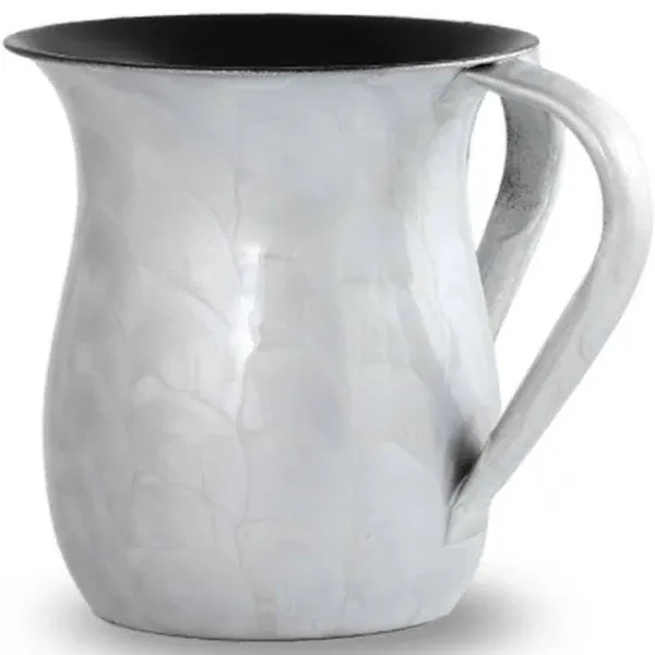 Zion Judaica Enamel Over Stainless Steel Wash Cup (Silver Grey)