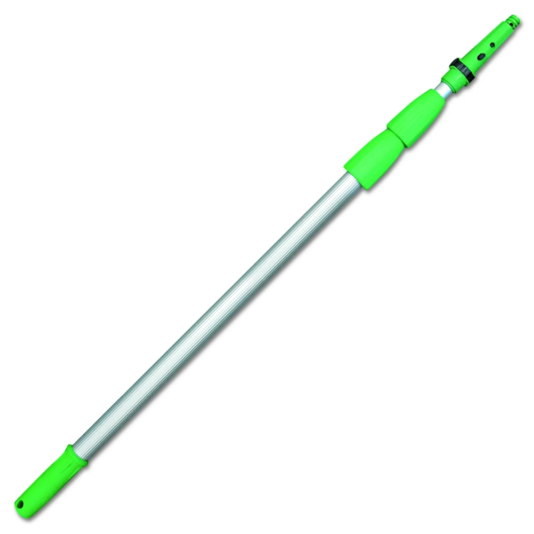 Unger Opti-Loc Aluminum Extension Pole 18ft, Three Sections, Green/Silver