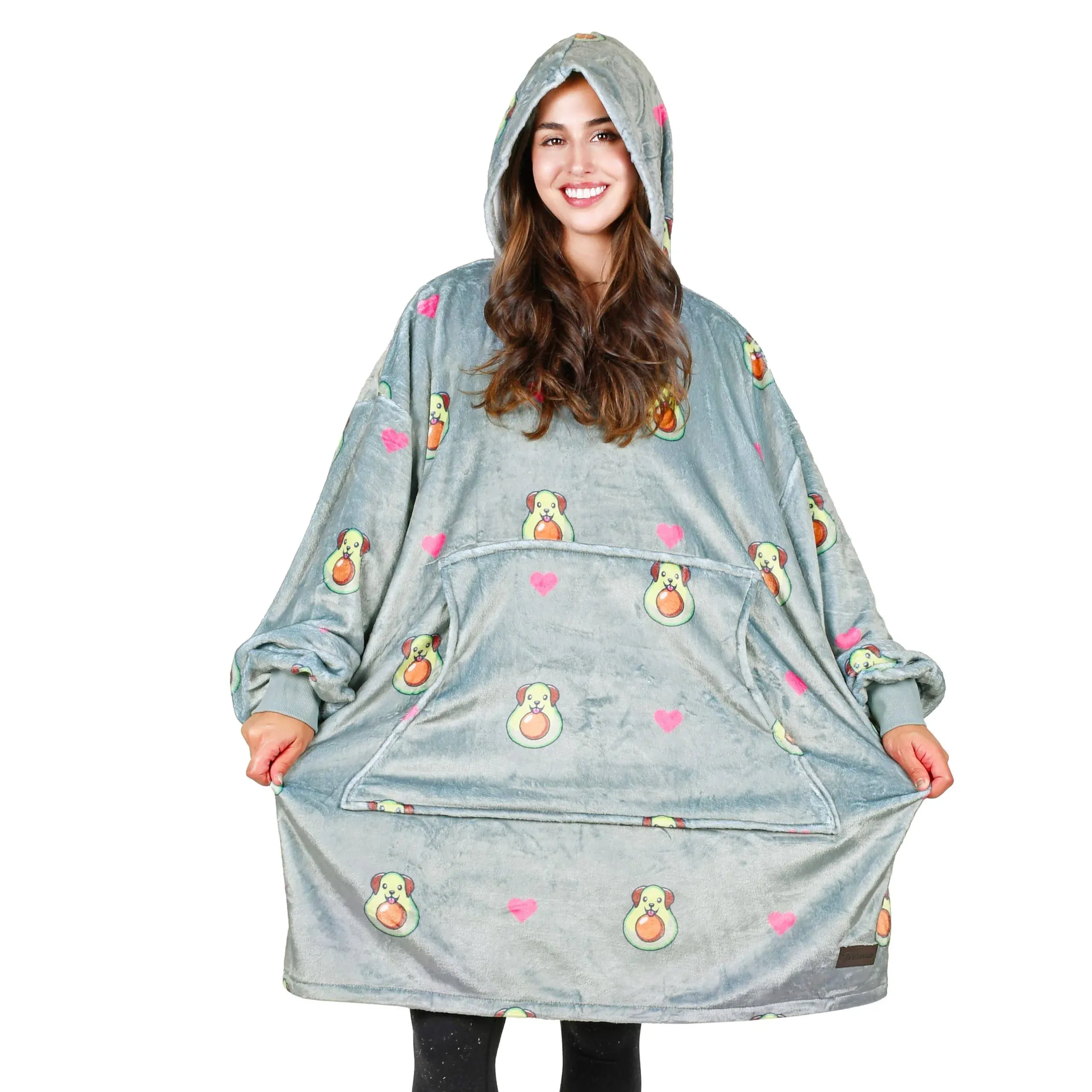 Tirrinia Wearable Blanket Oversized Hoodie for Adults, Avocado Blanket Hoodie ...