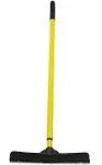 FURemover Pet Hair Rubber Broom with Carpet Rake and Squeegee, Black and Yellow