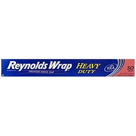 Reynolds Wrap Aluminum Foil, Heavy Duty, 50 sq ft, (Pack of 6)