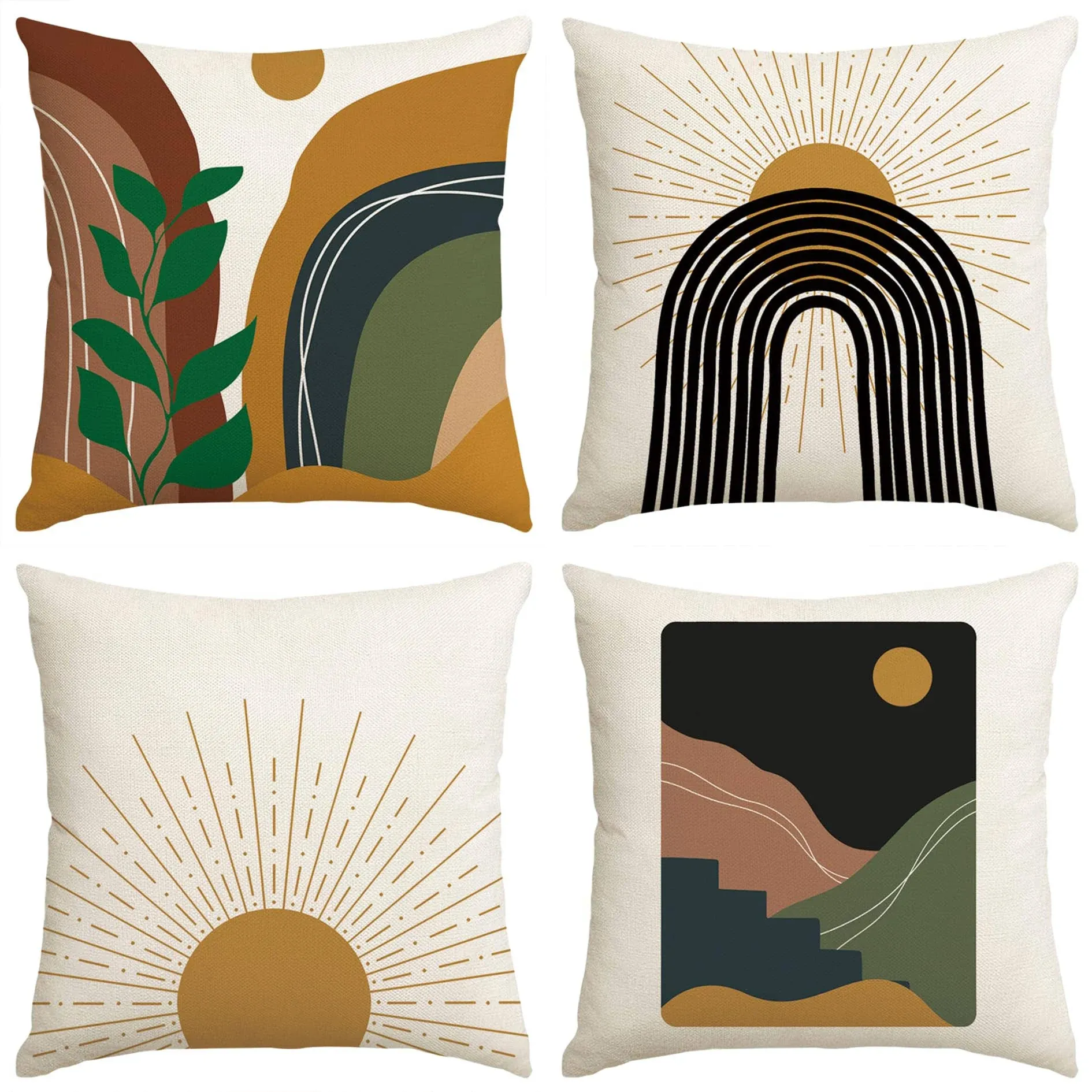 Fokusent Boho Abstract Pillow Covers