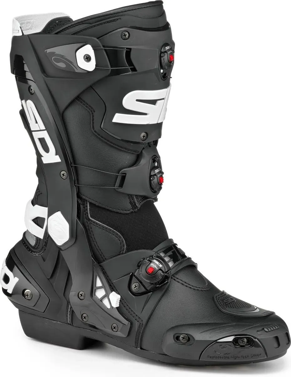 Sidi Rex Air Street Motorcycle Boots Black/White 46