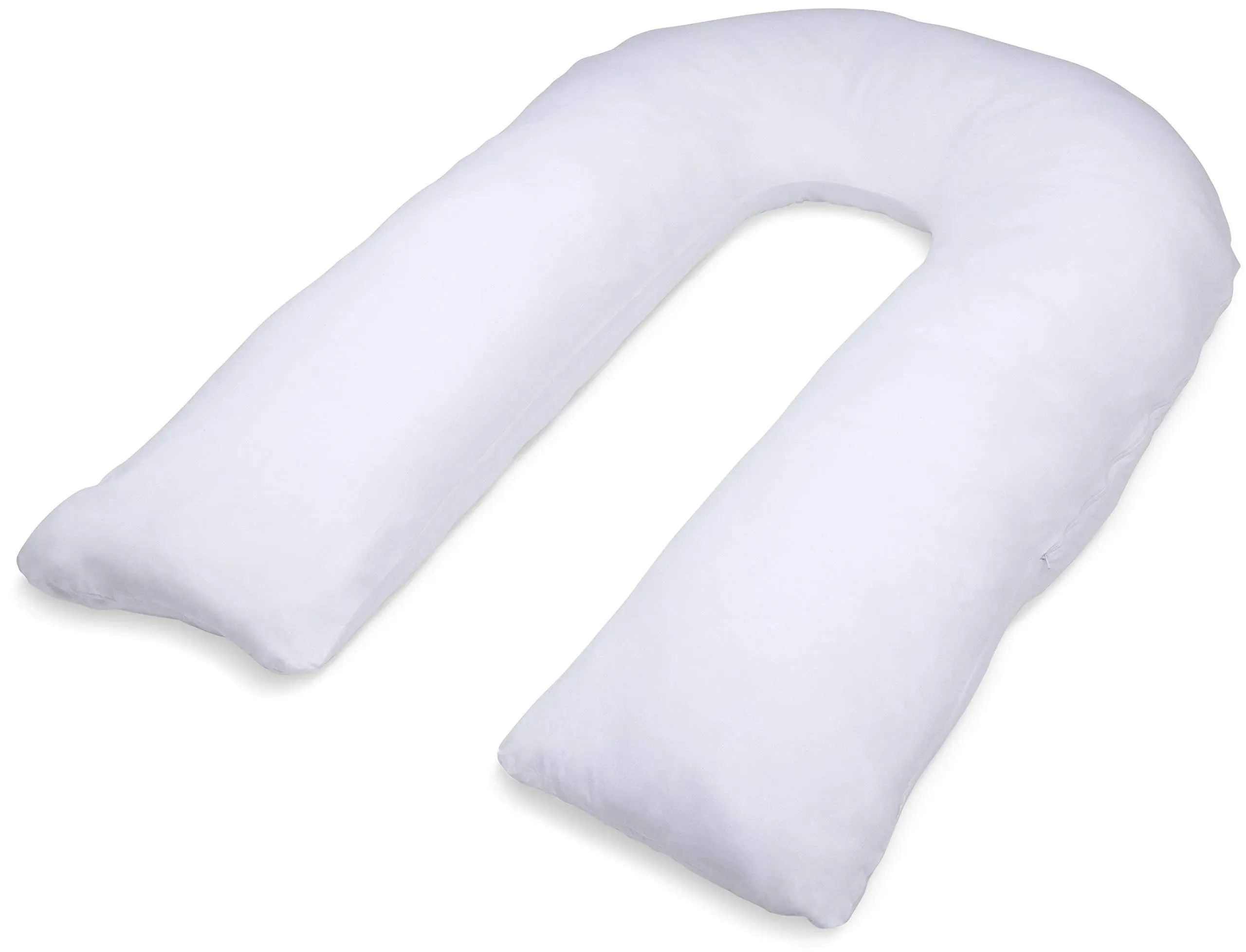 DeluxeComfort U-Shaped Body Pillow - Inspired Letter U-Shaped Design - Total Body Length - Prenatal Pregnancy Pillow - Body Pillow, White